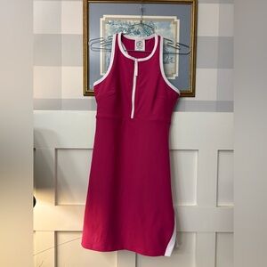 Sage Collective Skort Vibrant Pink‎ Dress with White Accents Size Small